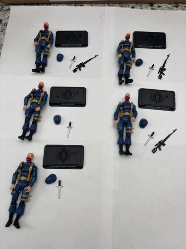 G.I. Joe Cobra Troopers  Set of  5. 2007 V6  25th anniversary.  Great shape.