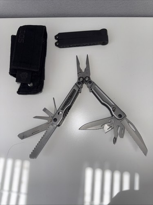 #ad SOG PowerPlay Multi Tool with Nylon Sheath and Extra Hex Bits PX1001N CP $34.99