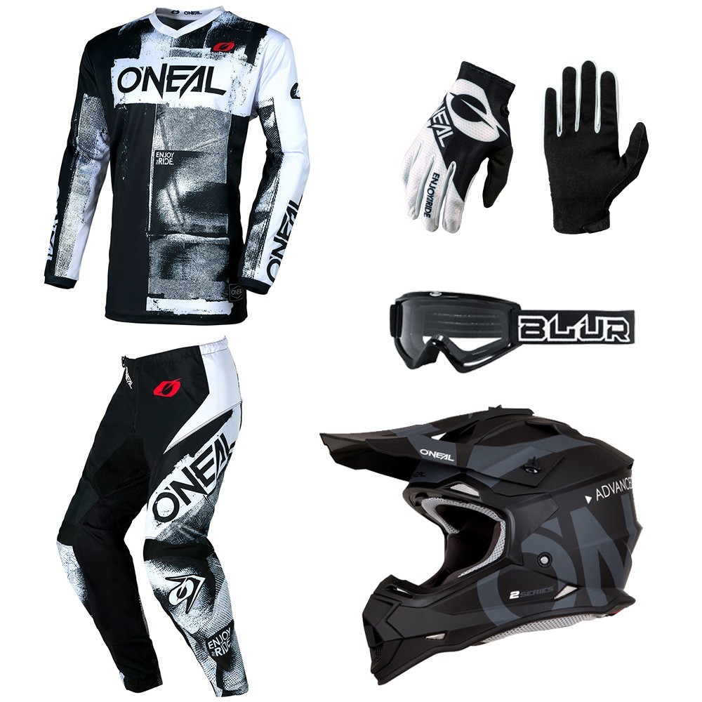 O'Neal Element Roller White motocross gear Jersey Pants Gloves