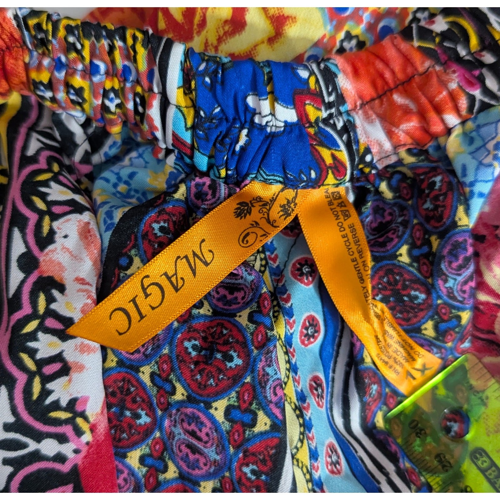 Magic Multi Patchwork Maxi Flare Skirt Fits Large… - image 7