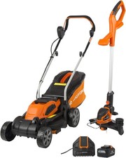 Yard Force 40V 32cm Cordless Lawn Mower and 30cm Grass Trimmer Set with 2.5Ah Li