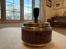 Vintage MCM ALLIGATOR skin Like Spinning Roulette Ash tray RARE