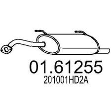 MTS 01.61255 Endschalldämpfer für NISSAN MICRA IV (K13) Auspuff
