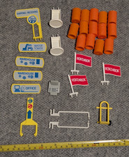 Rokenbok System Parts LOT SIGNS DESK Barrels Tab Printer, Truck Ladder Holder