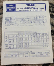 Folleto de especificaciones de hidrogrúa Bucyrus Erie 90-XC DCPA25