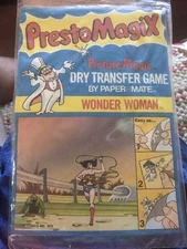 Vintage Presto Magix Picture Magic Dry Transfer Game Wonder Woman Unopened 1978