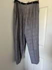 Navy Blue Plaid Woman’s Pants - Size 14 — photo 2