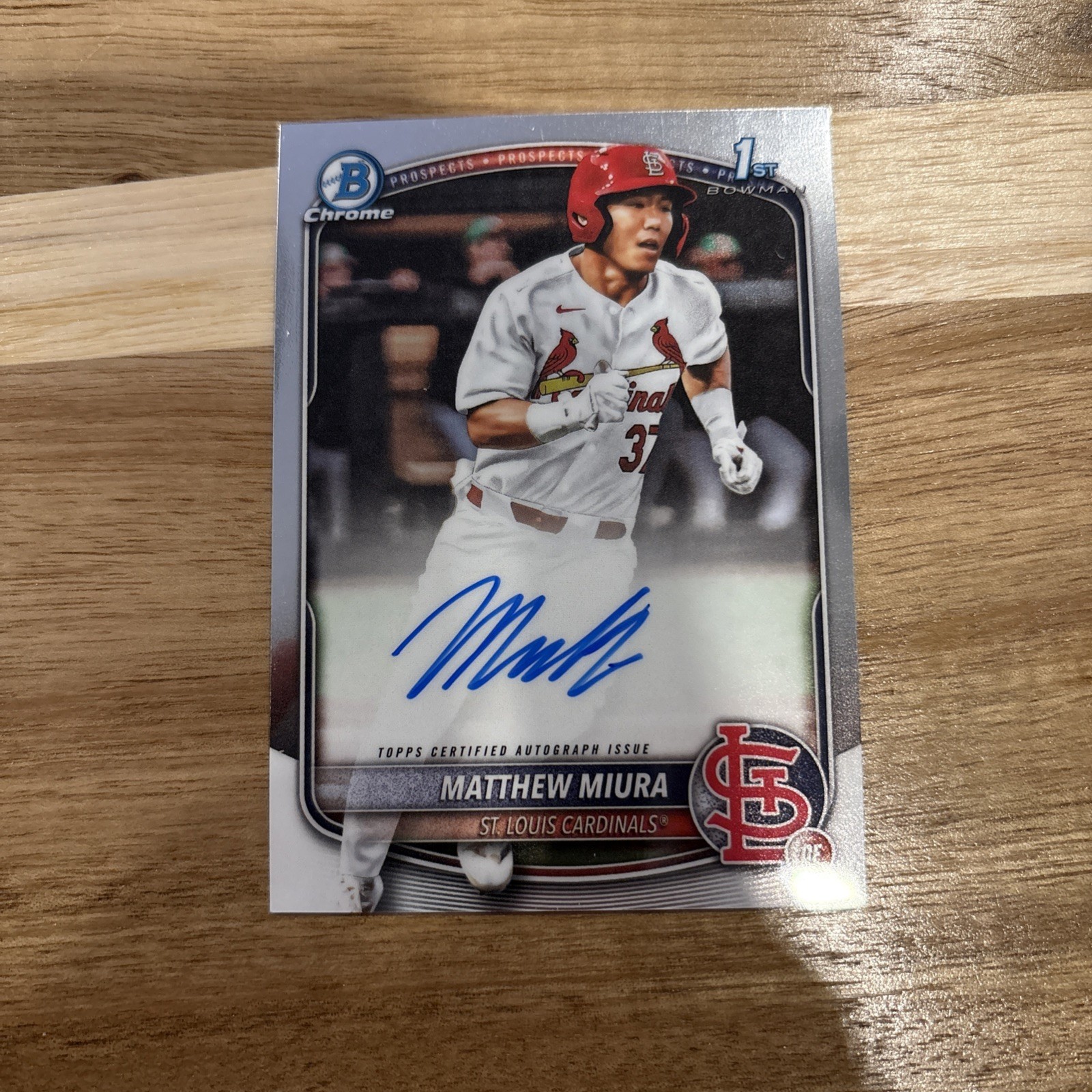 2025 Bowman Draft - Chrome Prospect Autographs Matthew Miura #CPA-MMI (AU, RC)