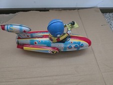 Vintage Universe TELEVIBOAT Metal Tin Astronaut Toy Rocket ME777