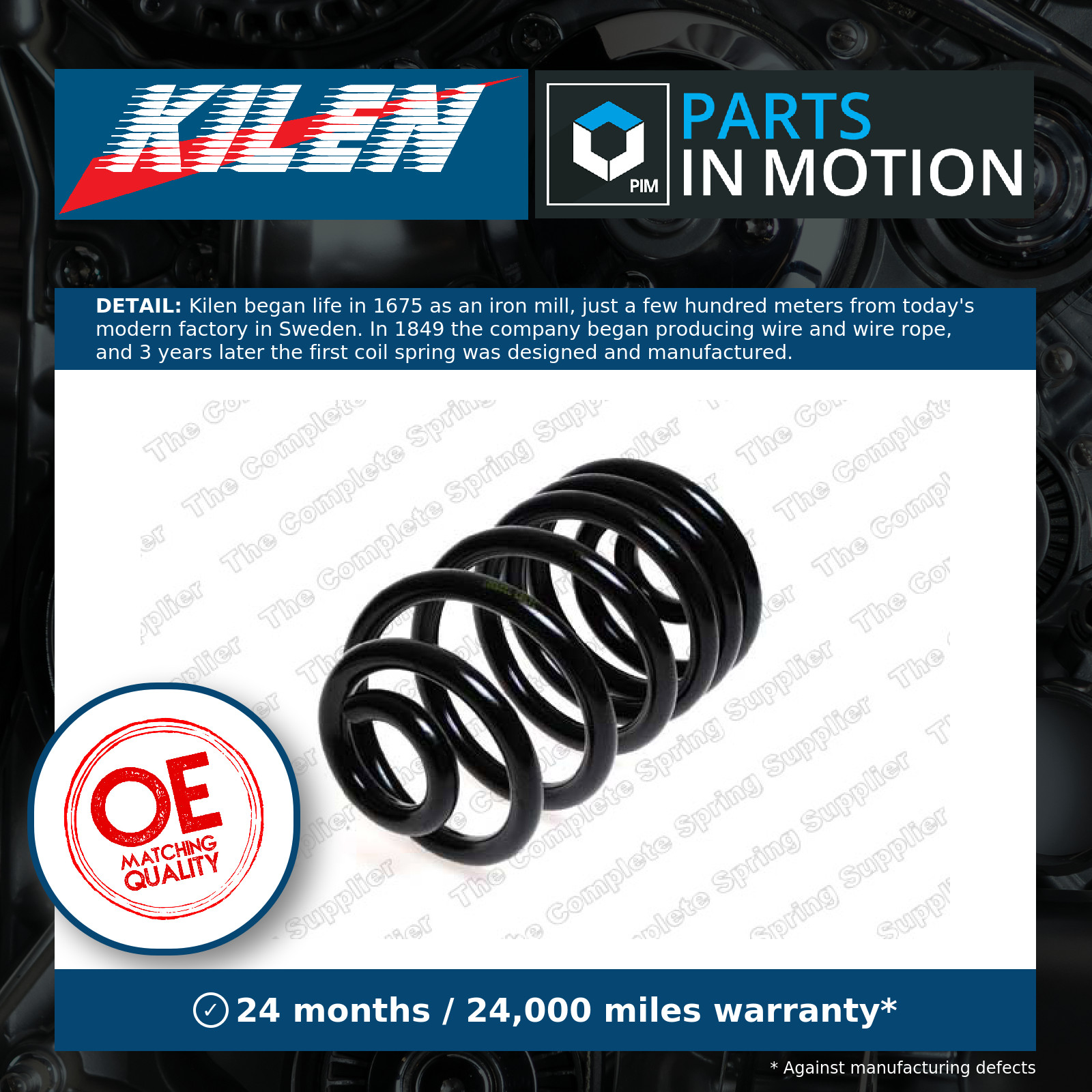 Coil Spring fits OPEL VIVARO A 2.5D Rear 03 to 14 Suspension Kilen 4409728 New - Image 7