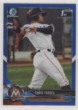 2018 Bowman Chrome Prospects Blue Refractor 88/150 Christopher Torres Chris hg8