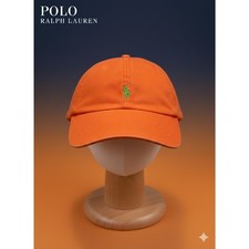 Polo Ralph Lauren Baby Toddler Orange Embroidered Pony Cap Hat 12M - 24M