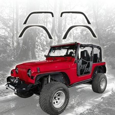 Steel Flat Fender Flares Front Rear For 97-06 Jeep Wrangler Tj Lj 5 Coverage