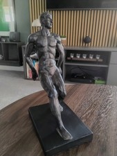 Modern Abstract Sculpture Figure Human Male Form Bronze Effect Resin 27cm Tall
