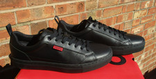 Mens Hugo Boss Morrie Tennis-Style Trainers UK 9 Tripple Black New In There Box