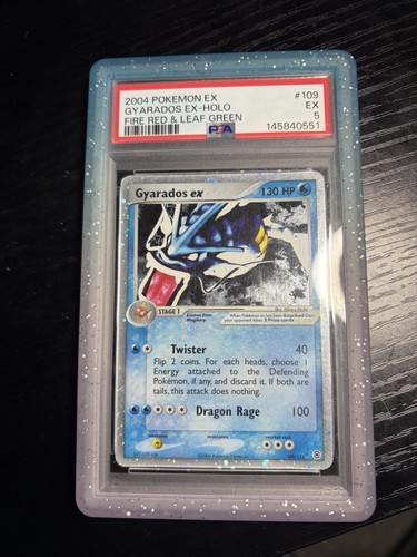 2004 POKEMON EX FIRE RED & LEAF GREEN #109 GYARADOS EX-HOLO PSA 5 COMES W/ GUARD