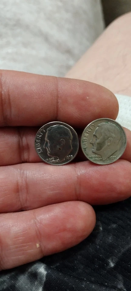 Moneda de diez centavos S No S Error 1975 Foto 4 de 4