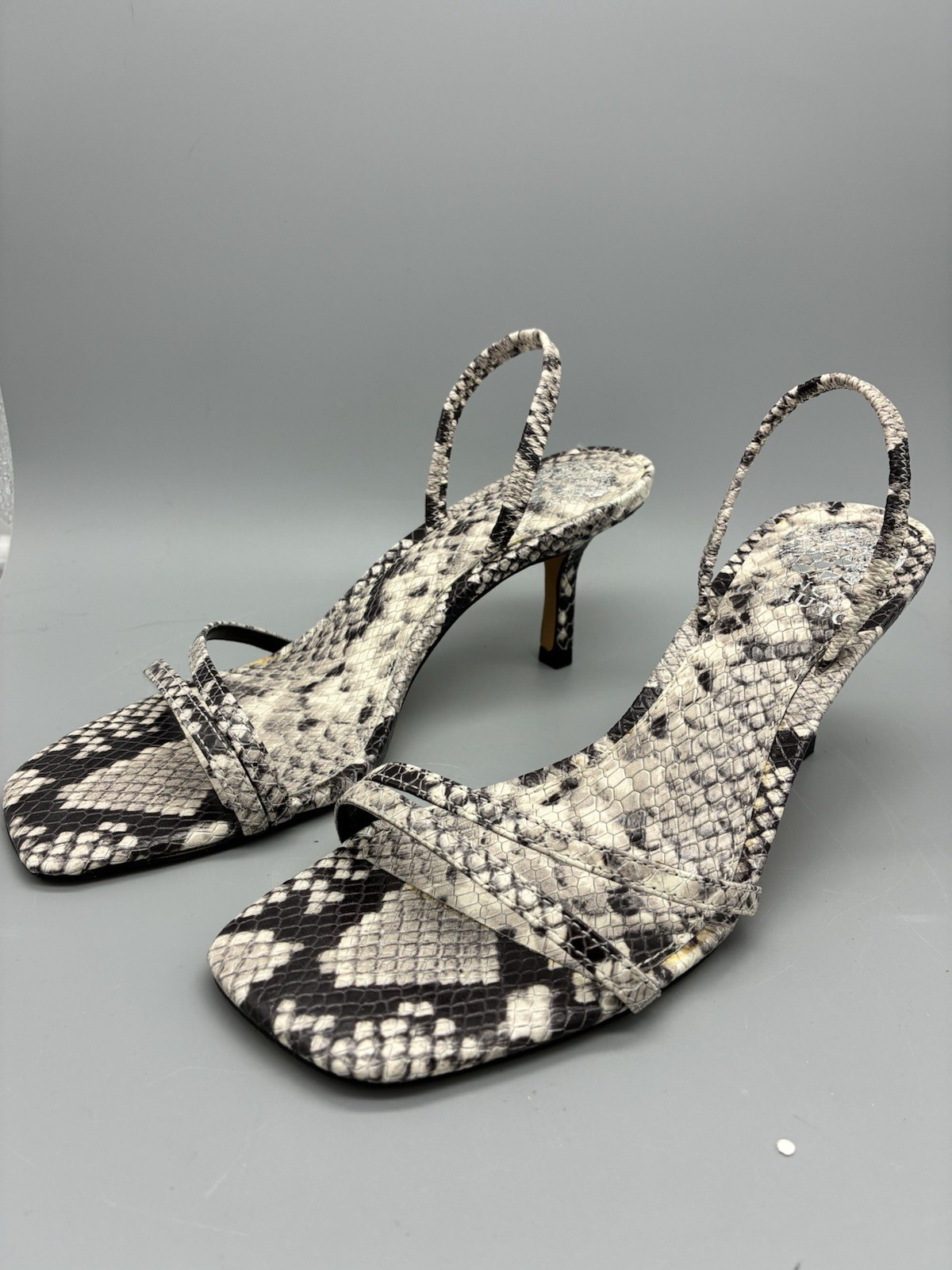 Vince Camuto Sheela Python Strappy Heels Snakeski… - image 2