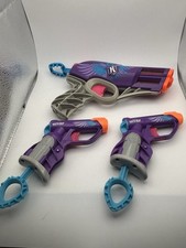 3 Blaster Set Nerf Rebelle Messenger Girls Purple Retired Guns Only
