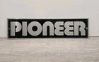 Pioneer Aluminum Sign 14"x3.5" Vintage Porcelain Seed Chainsaw Oil Audio ?