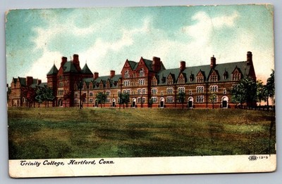 1900s Trinity College Building Hartford CT Postcard