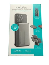 R6.OB myCharge MAGLOCK 6K mAh 7.5W Magnetic Wireless Charger with Stand Gray