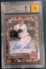 2025 Bowman Chrome Draft Ethan Petry Peanut Refractor Auto /5 BGS 9/10