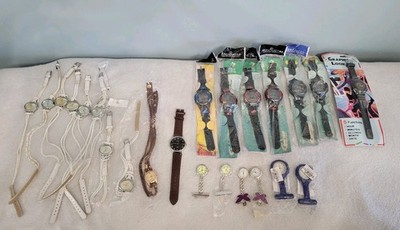 Lot of 23 Mixed Watches   Julius Wrap Bracelets, Sport Digital, Nurse Pins  ...