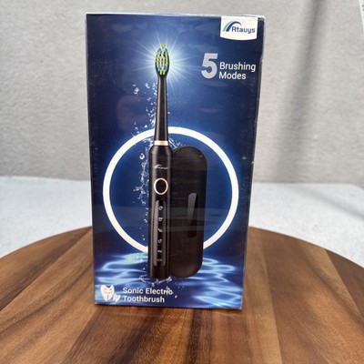 PINK Sonic Electric Toothbrush Rechargeable 5 Modes,  8 Replacements Heads