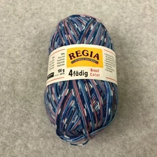 Regia Blue Color Sock Yarn 75% Superwash Wool/25% Poly 100g 420m #5484