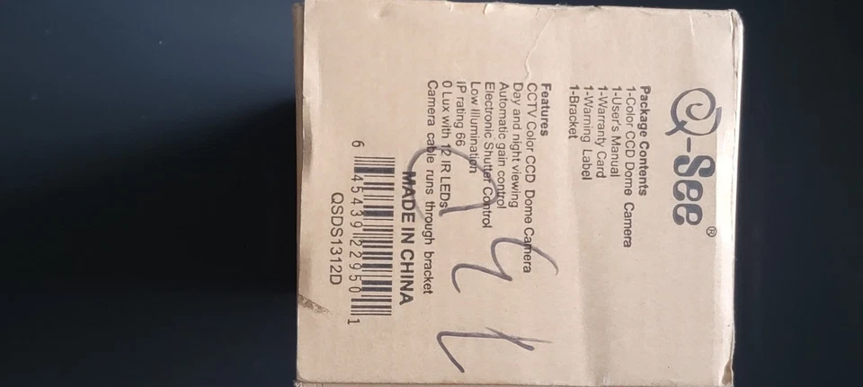 Q SEE 彩色 CCD 圆顶摄像机 安全摄像头 QSDS1312D — 第 4/4 张图片