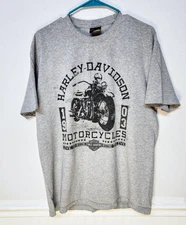 Vtg Harley Davidson Harley Heaven Melbourne Australia Mens Large Gray T Shirt