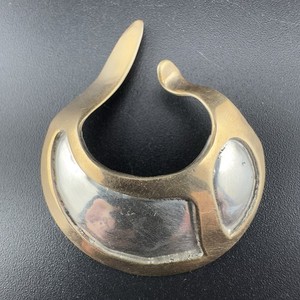 Rolf & Andrea Ludden signed RAM Sterling Silver solid Brass Ear Cuff