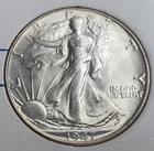 1947-P Walking Liberty Silver Half Dollar UNC w/COA