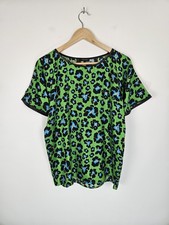 DSquared2 - 100% Silk - Green Leopard Print B...
