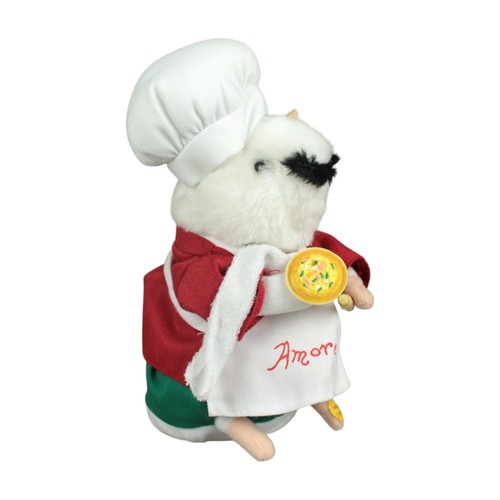 Gemmy Hamster Cantando Bailando Luigi Canta Eso Es Amore 2003 De Colección Chef Probado - Imagen 2 de 8