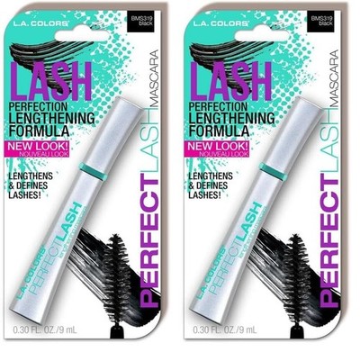L.A. COLORS Perfect Lash Mascara (carded), 0.16 Ounce (Pack of 2), Black 