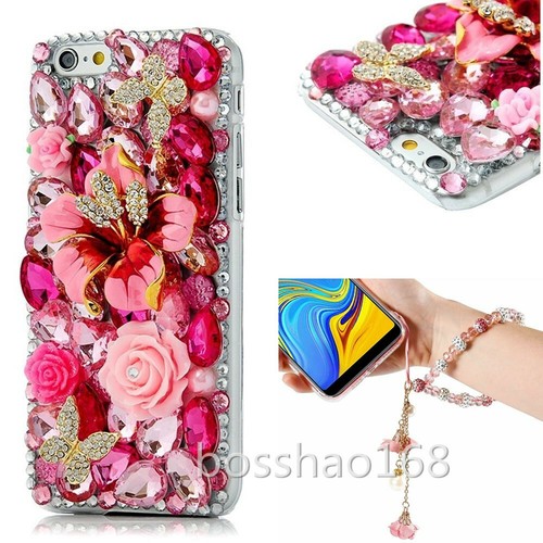 For Samsung A14 A15 A54 A16 S24 S25 Ultra Case Bling Diamonds Soft cover & strap - Picture 11 of 22