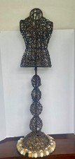 Wicker Mannequin, vintage adjustable small taylors dummy, jewellery display