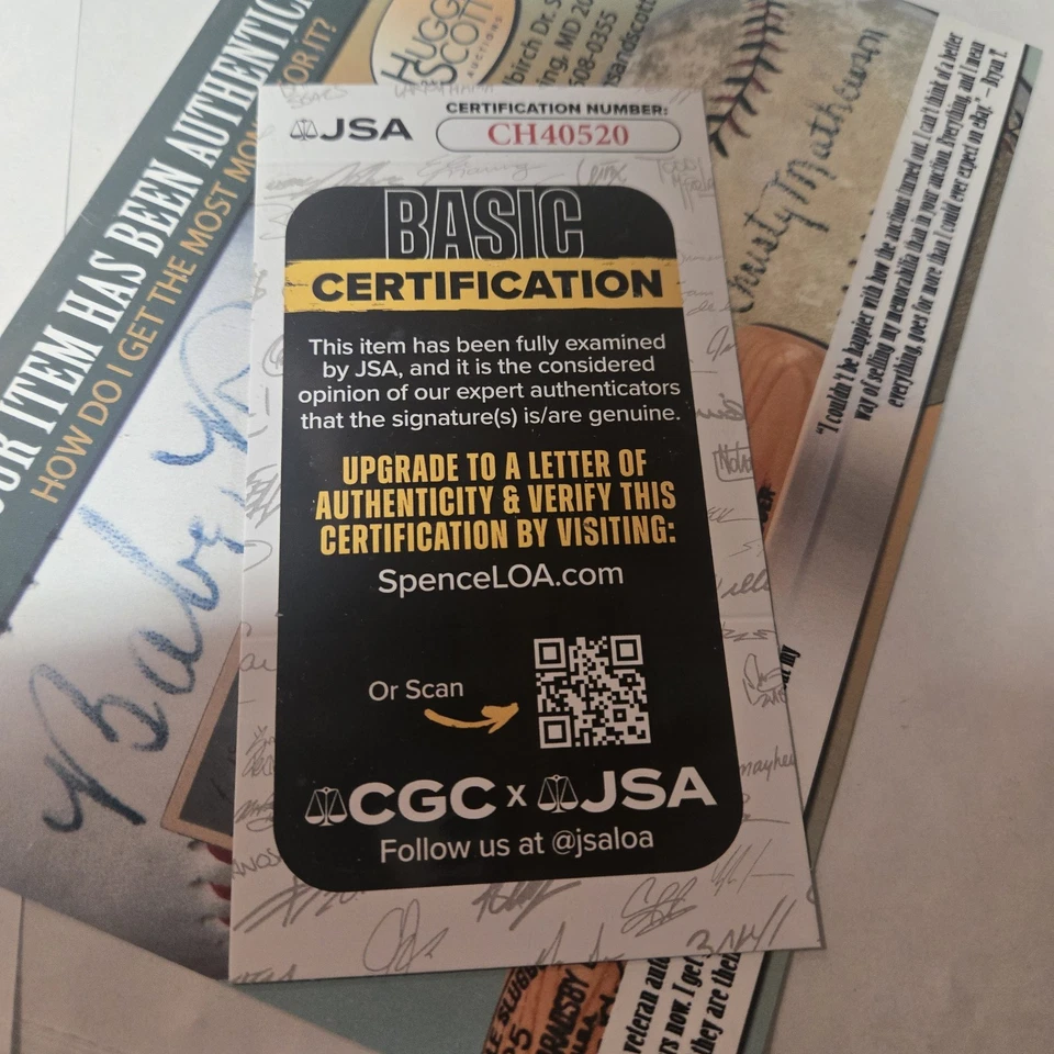 Johnny Bench George Foster Ron Oester +8 other Cinci Reds Autograph Baseball JSA - Image 2 of 4