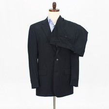 Jos. A. Bank 42L 36x31 Navy Full Suit Stripe 2-Button Wool
