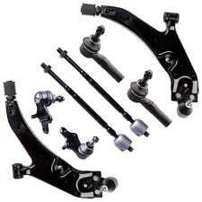Front Suspension Kit Lower Control Arm Outer Inner Tie Rod End Lower Ball Joint