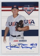 2017 USA Baseball Stars & Stripes CNT Signatures /499 Jake Burger #4 Auto 0i76