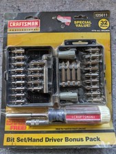 Sears Craftsman Professional Screwdriver Bit Set Hand Driver 32pc Usa 25647 Nos