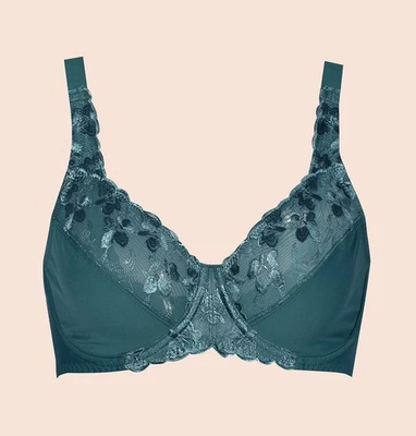 UK SZ Women's Plus Size Bra Lace Non Padded Minimiser Full Figure Underwire Bra - Image 1 of 4