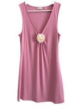 Wilfred GoodLux Boleyn Dress Medium Pink Rosette Detail Stretch Jersey Mini