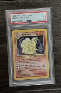 1999 POKEMON BASE SET UNLIMITED #12 NINETALES-HOLO PSA 5