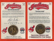 1994 Jacobs Field Inaugural Season (3 coin set/Feller packaging creased) #36826