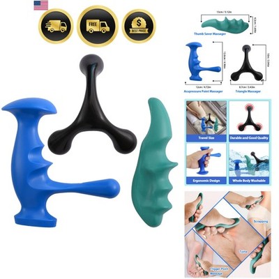 Manual Trigger Point Massage Tool and Thumb Saver for Full Body Deep Tissue M...
