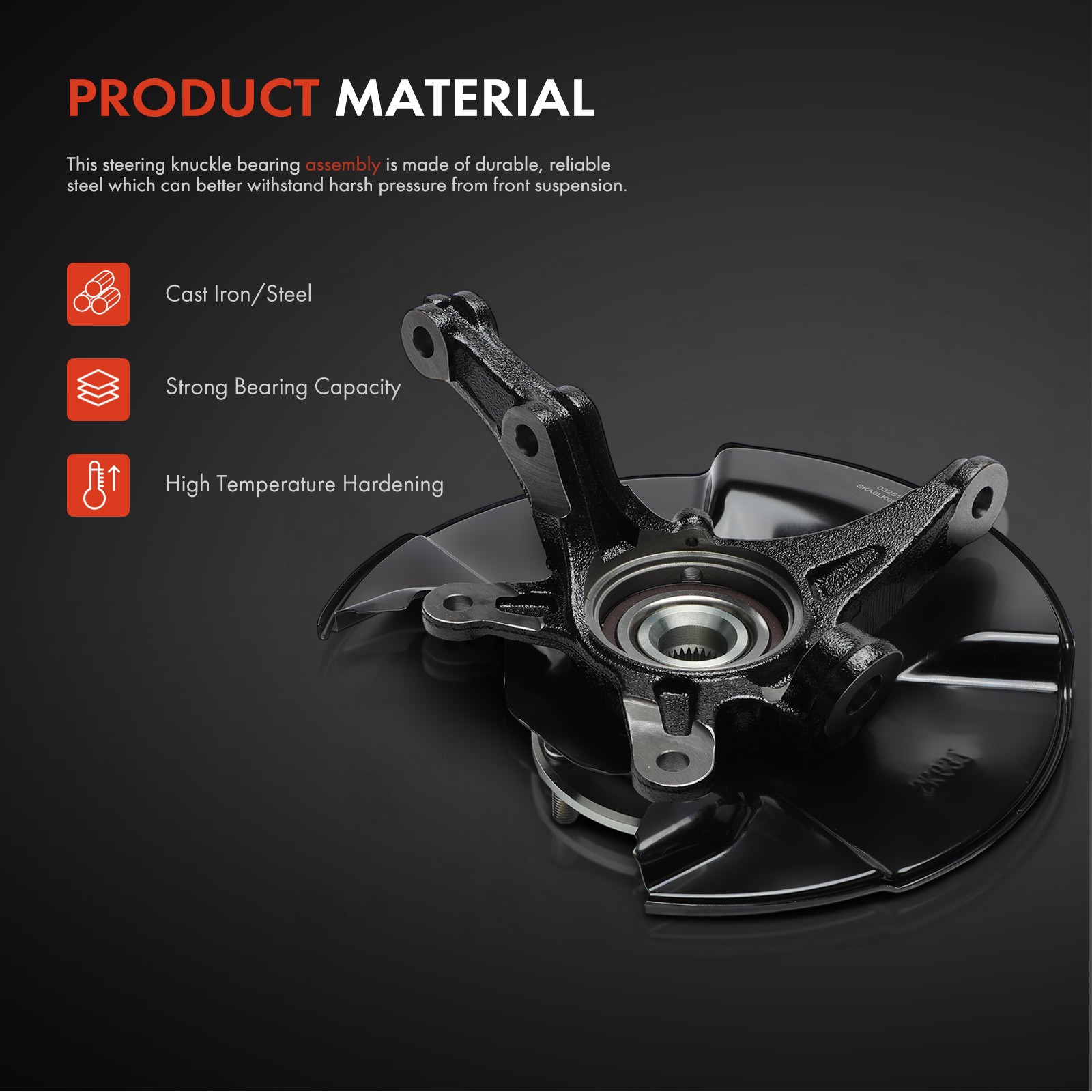 Front Passenger Steering Knuckle &Hub Bearing for Honda Civic 2006-2011 L4 2.0L